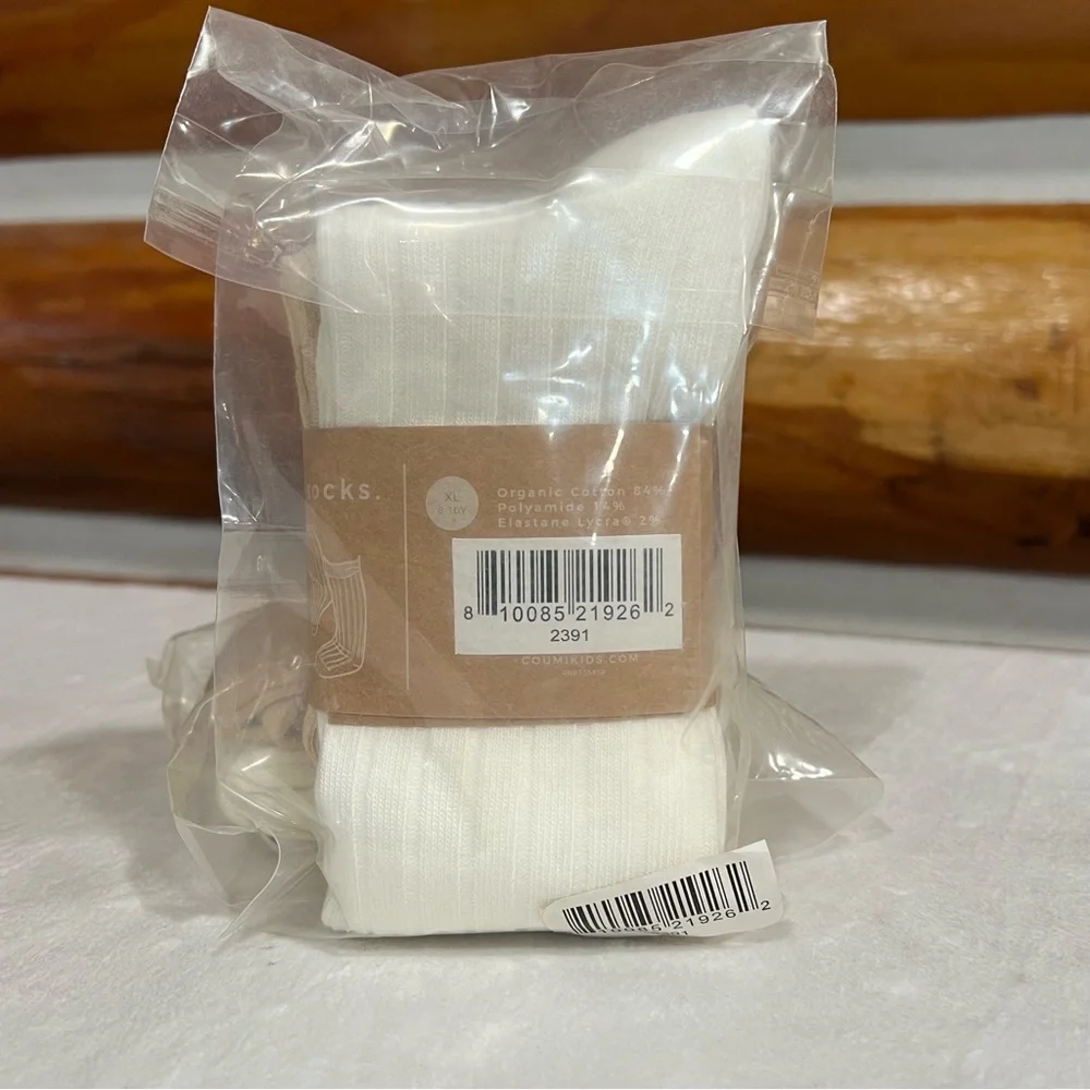 Goumi girl's tan and Cream 2 pack‎ of Socks